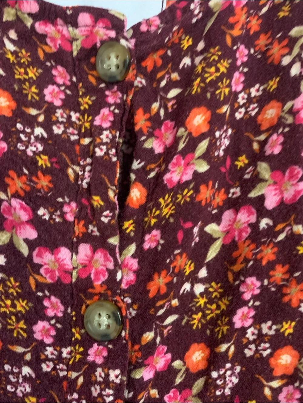 Old Navy Floral Button-Down Dress Girls Size XL (14-16) Side Pocket